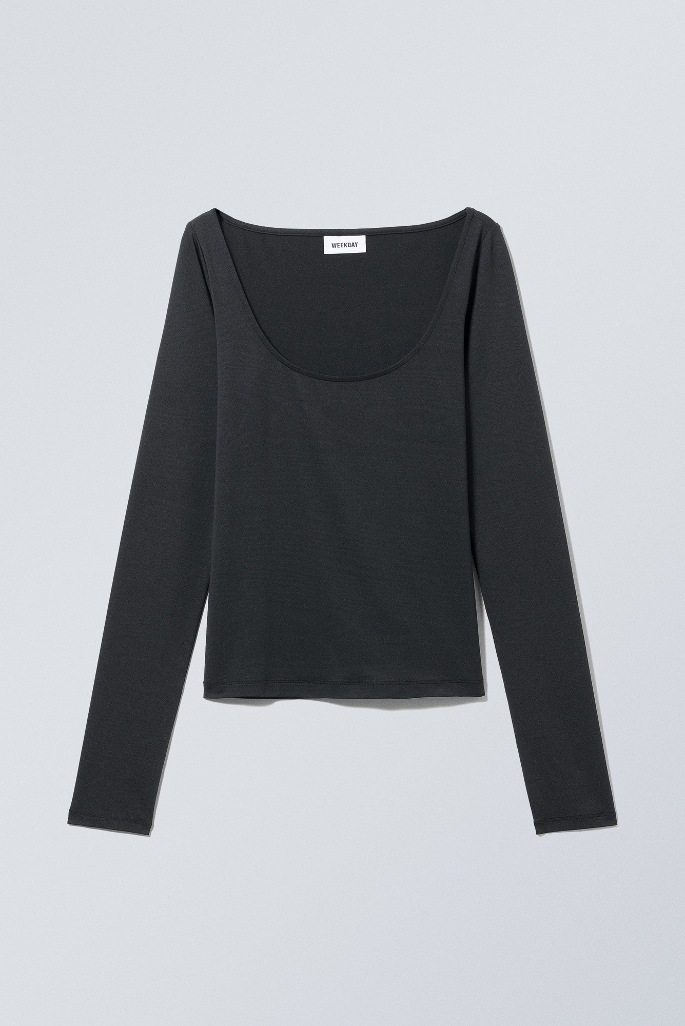 BADBLOOD ♥ Dark classic scoop neck long sleeve tea scoop neck long sleeve top - Black | Weekday WW