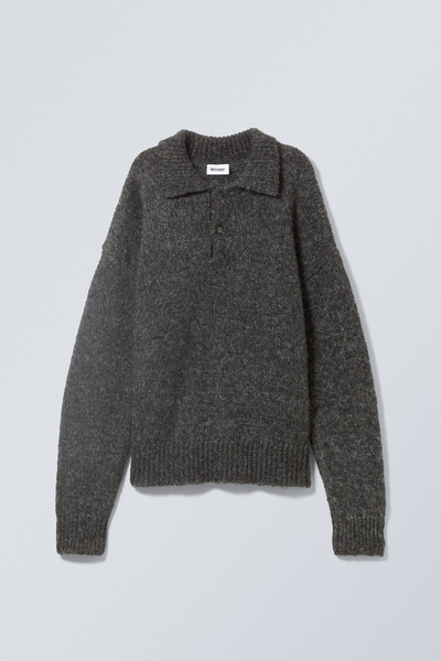 トップス fashiru wool blend polo knit sweater fashiru wool blend polo knit sweaterアウトレット 価格