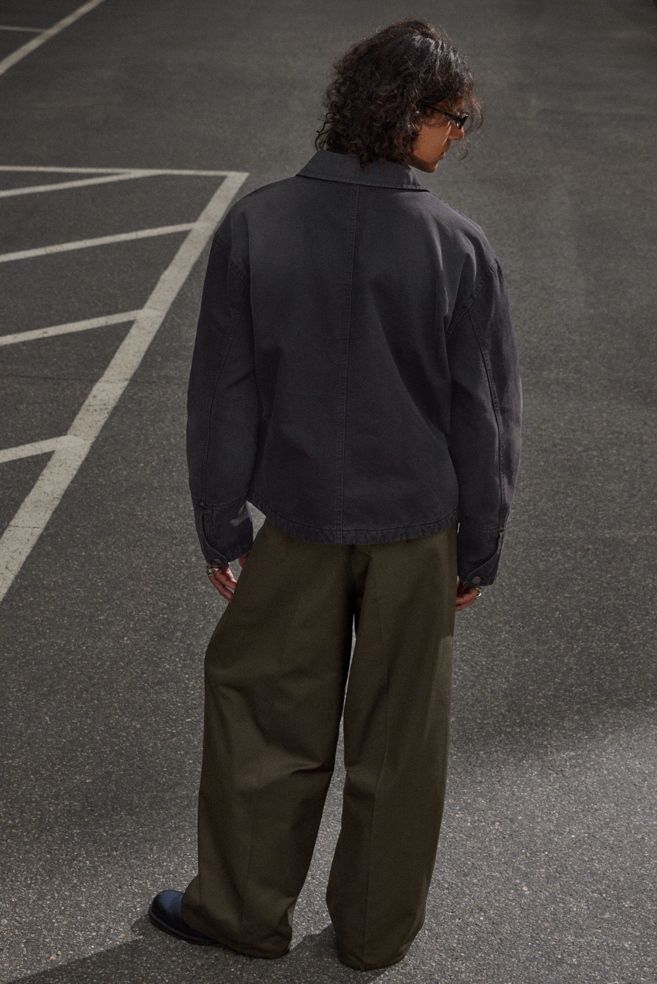 relaxed washed utility jacket - Washed Black | Weekday NO