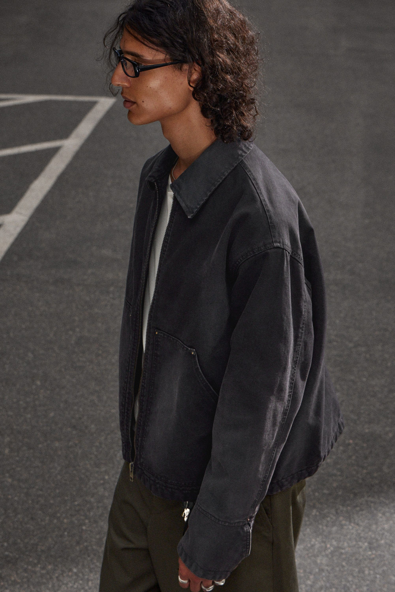 ジャケット・アウター Washed Corduroy Wide Relax Jacket (black Washed Corduroy Wide Relax Jacket (black) | OVY