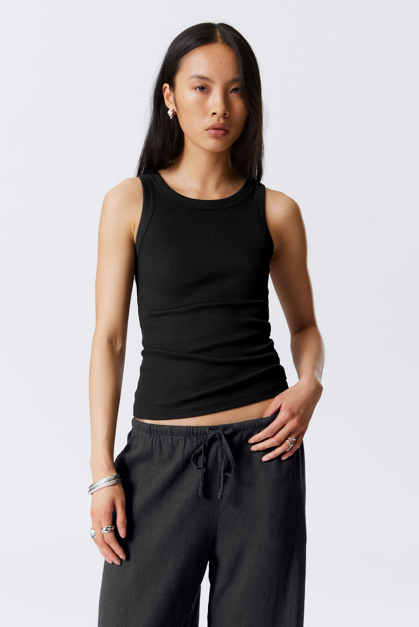トップス Murral Melt rib tank top (Black) MURRAL Melt rib tank top