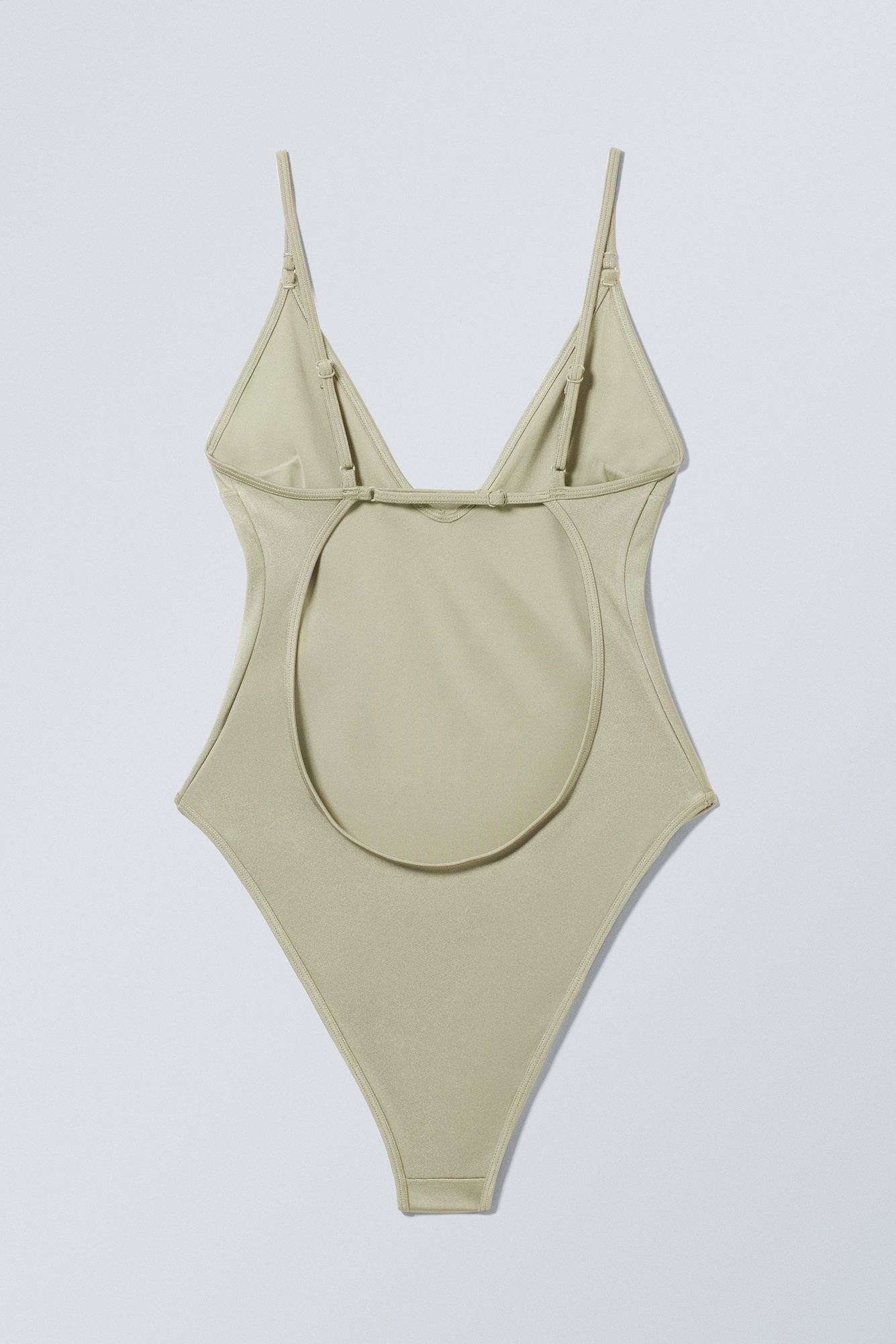TODAYFUL＿Back Open swimwear open back swimsuit - Light Khaki Green | Weekday WW