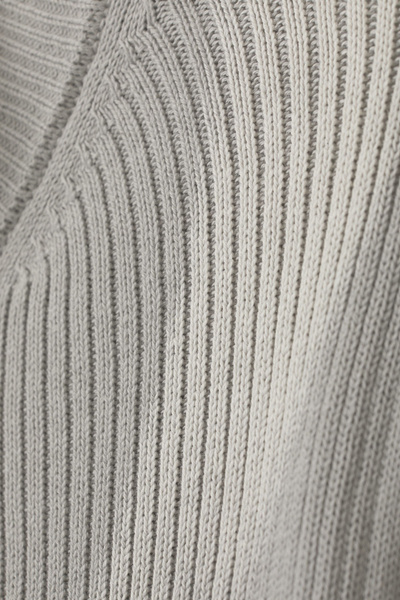 rib knit zip cardigan - Light Grey Strokes | Weekday WW