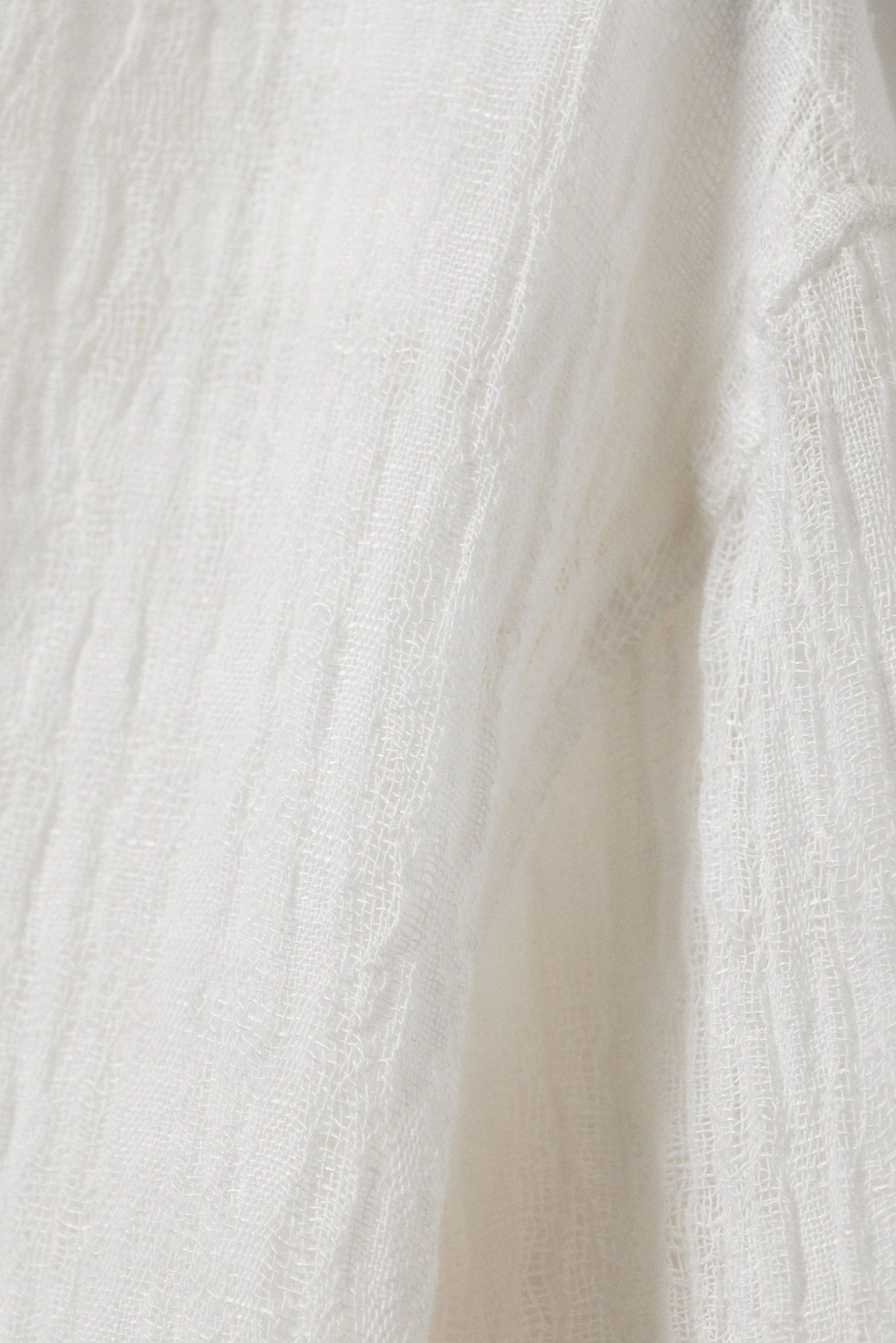 Linen-Blend Multi Sheer Shirt♡ sheer linen blend shirt - White | Weekday WW