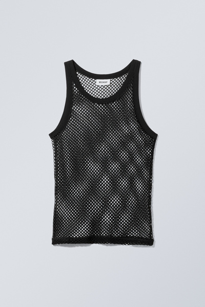 トップス BLACKBIRD 2025S/S mesh tank top kakinoha mesh tank top - Black | Weekday EU
