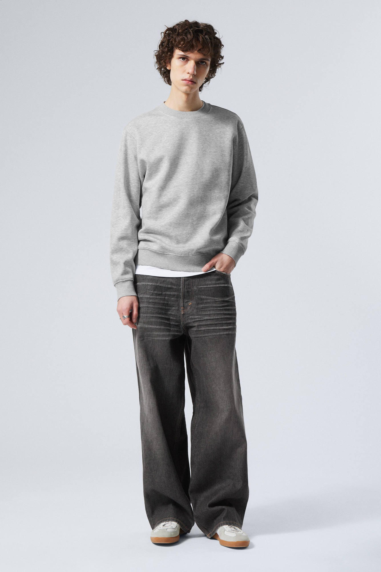 Tシャツ・カットソー SATUR Classic crew neck half knit melange grey SA252MKT03MG MUSINSA | SATUR Classic Crew Neck Half Knit Melange Grey