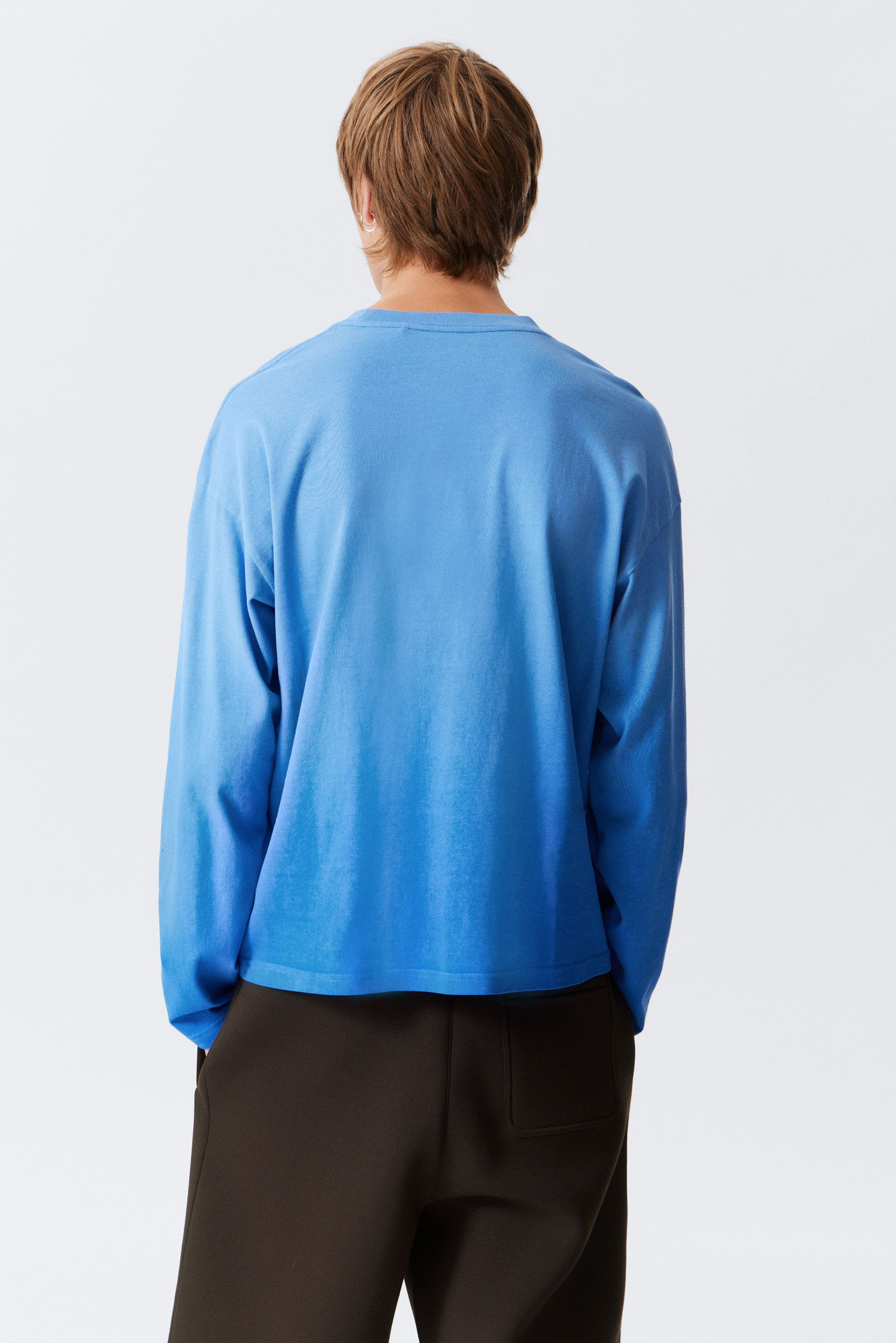 great boxy long sleeve t-shirt - Blue Fade | Weekday WW