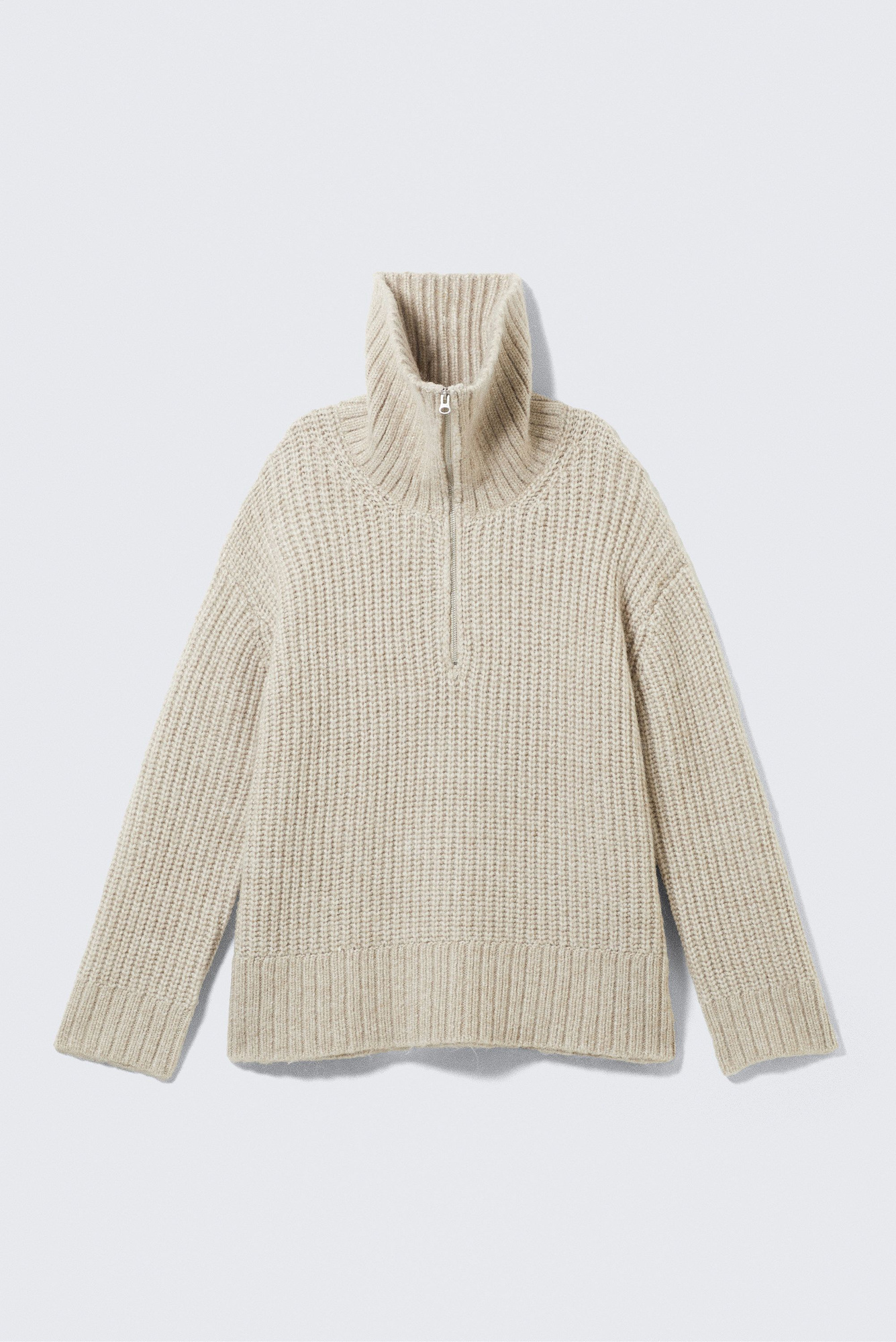 HYKE RIBBED TURTLENECK SWEATER CAPE