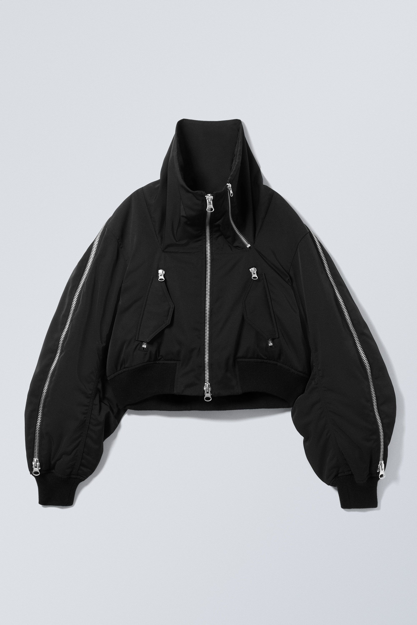 Theory★Compact Crepe Zip Up Bomber ジャケット Theory - Compact Crepe Zip Up Bomber / コンパクトクロップド