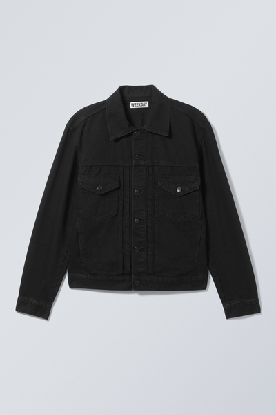 relaxed fit denim jacket - Black Rinse - Black | Weekday EU
