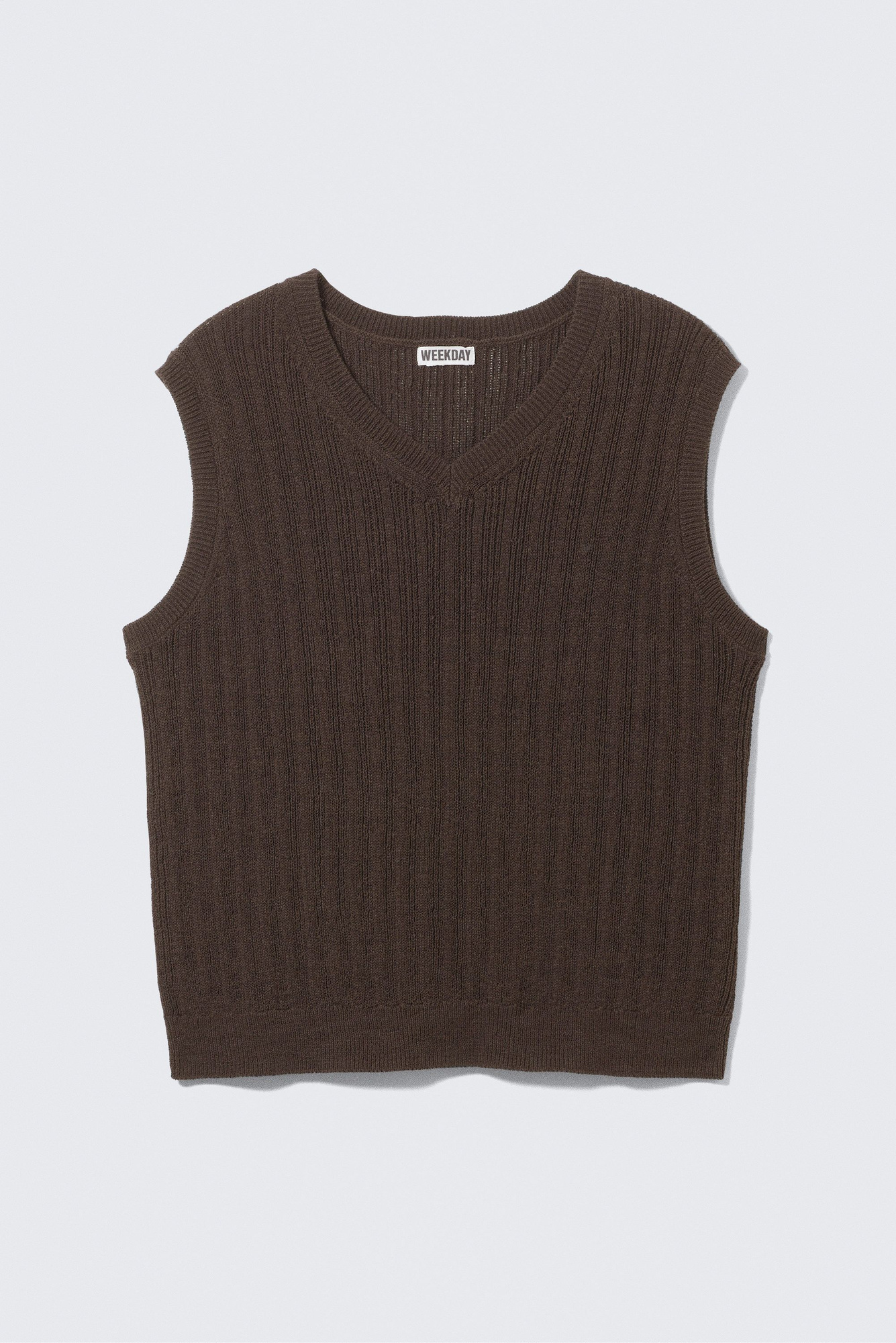 メンズウェア EMBLEM V-NECK KNIT VEST - BROWN EMBLEM V-NECK KNIT VEST - BROWN