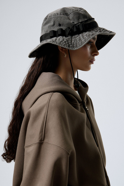 【WEEKDAY】新作♪ UTILITY BUCKET HAT 帽子 ハット【関送込】 utility bucket hat - Washed Dark Grey | Weekday DK