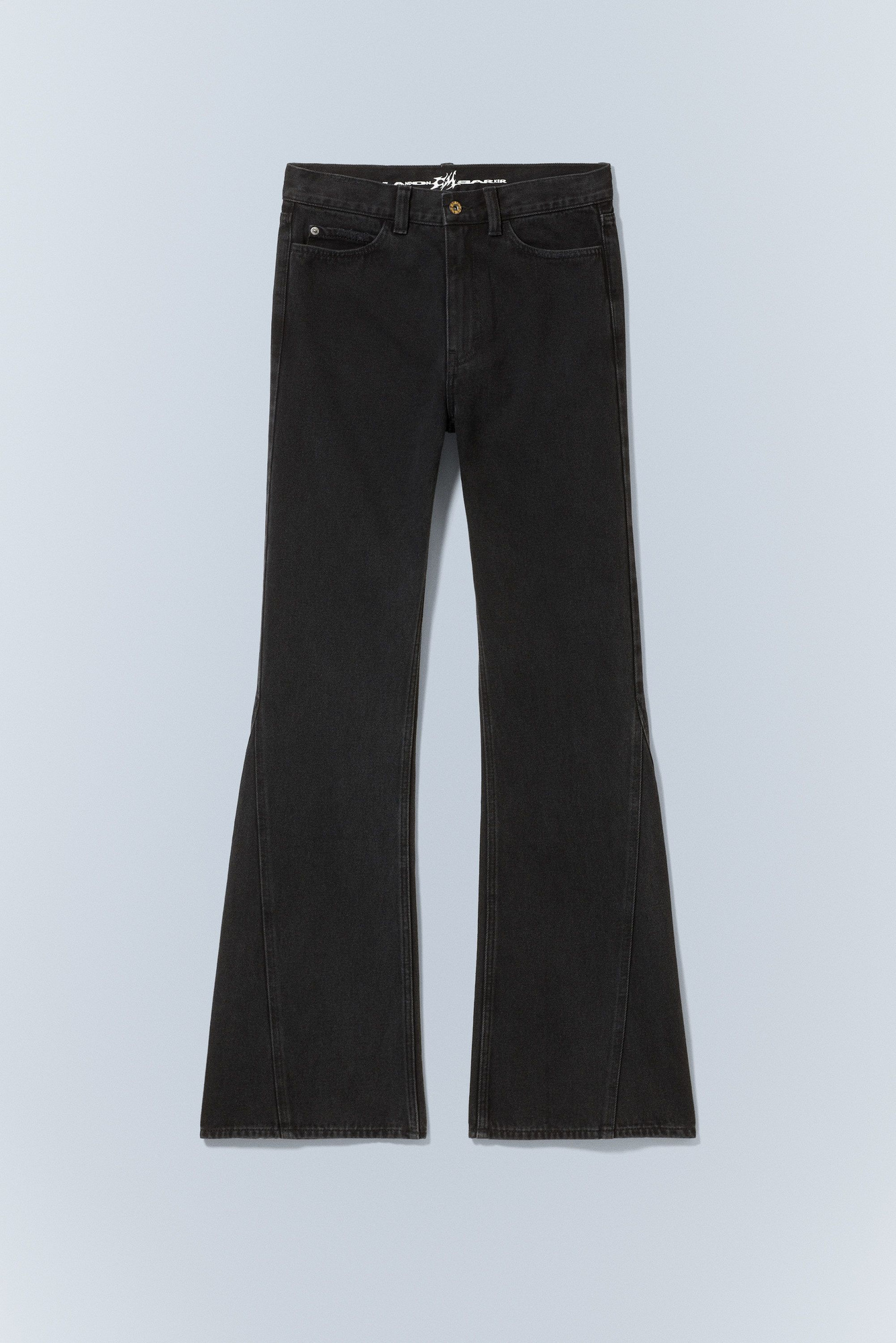 cm x lb boo bootleg washed black unisex jeans - Washed Black