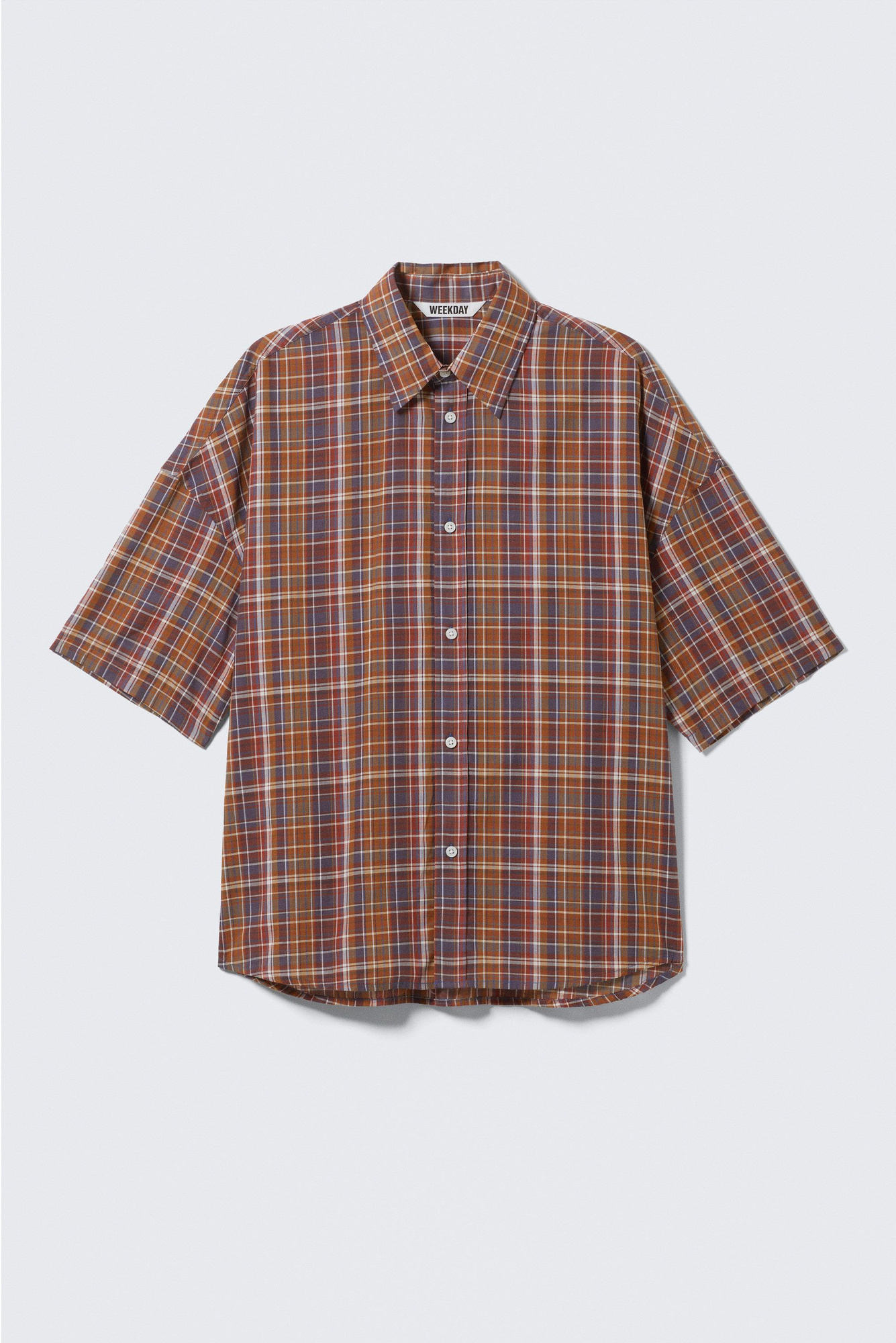 ★英国発*WEEKDAY*新作*グラフィックチェック半袖シャツ/CL★ ☆英国発*WEEKDAY*新作*グラフィックチェック半袖シャツ/CL☆