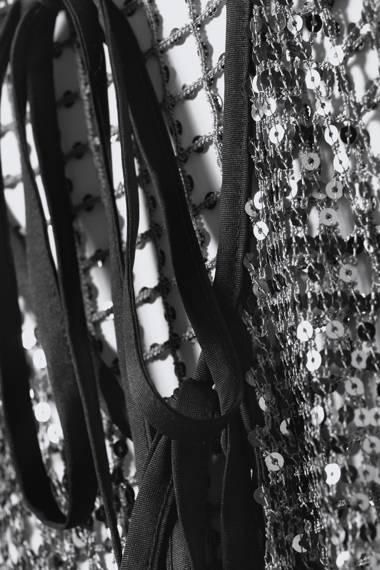 【BAON】Dokui Check Unbalanced Banding Midi Skirt sequin mesh tie midi skirt - Dark Grey | Weekday WW
