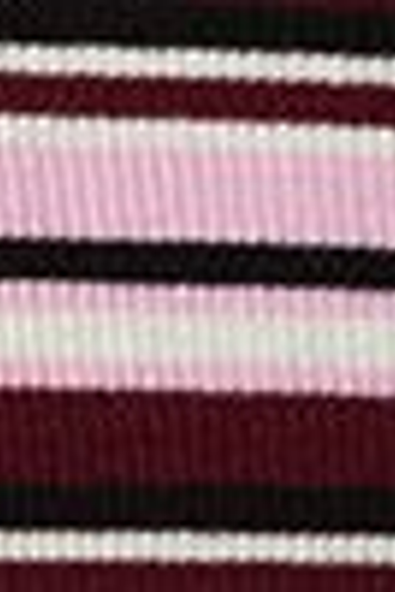 ribbed mini henley top - Dark Red & Pink Stripe | Monki WW