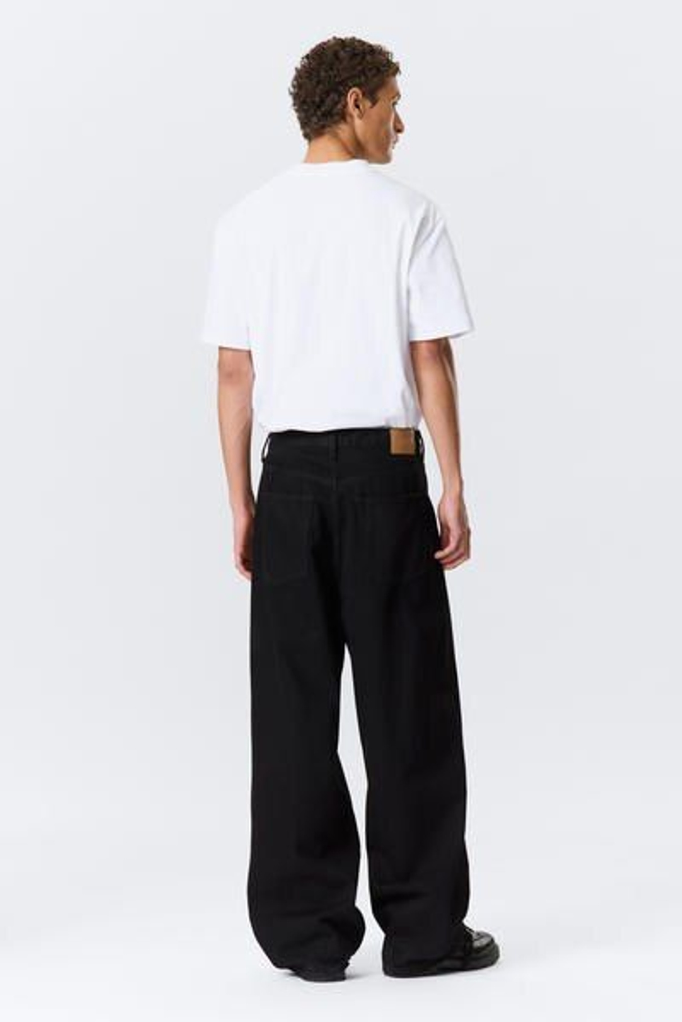 astro loose baggy leg jeans - Black Rinse - Black | Weekday WW