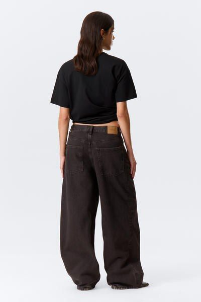 astro loose baggy leg jeans - Tuned Black - Black | Weekday CH