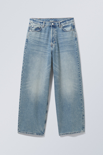 パンツ Weekday astro loose buggy jeans 30/32 astro loose baggy leg jeans - Tuned Black - Black | Weekday EU