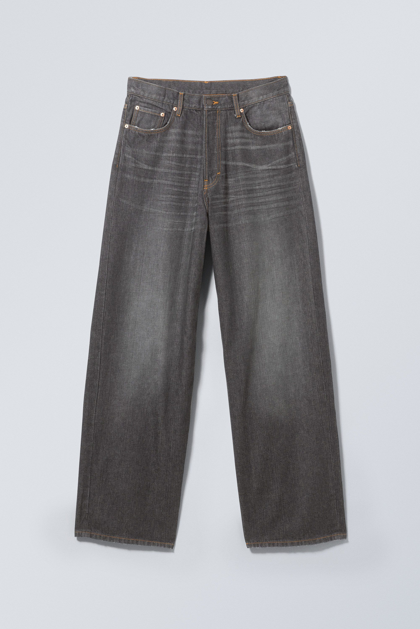 astro loose baggy leg jeans - Ash Black - Black | Weekday WW