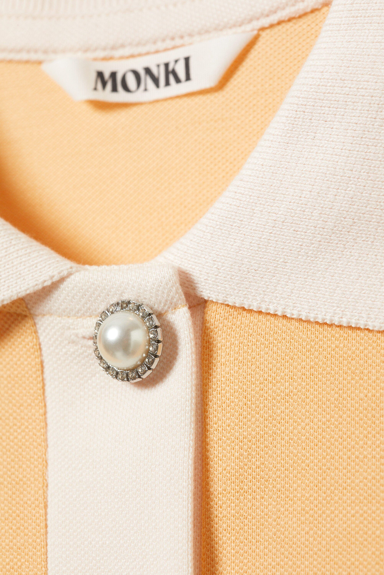 long sleeve rugby polo top - Yellow | Monki WW