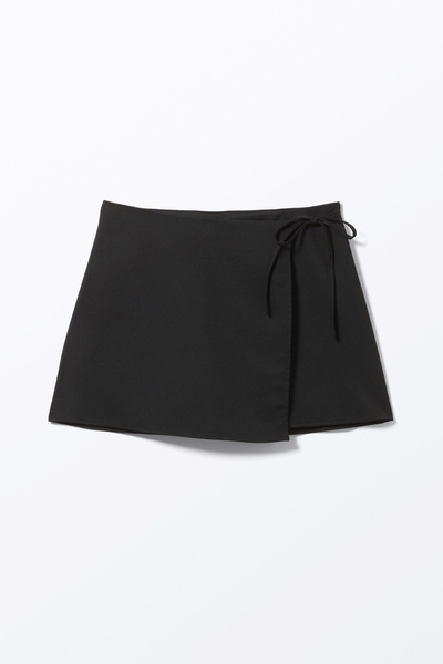 mini wrap skirt - Black | Monki WW