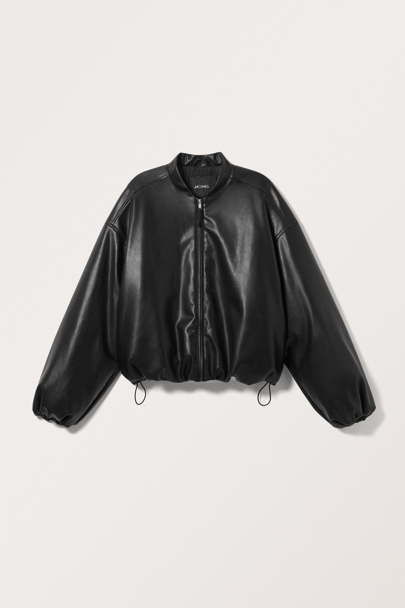 faux leather bomber jacket Black Monki GB