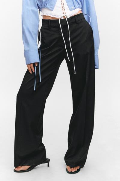 【SATIIIZ】Perdiker watery pleated pants Pleated Straight Pants Men | Men Pants Causal Pants