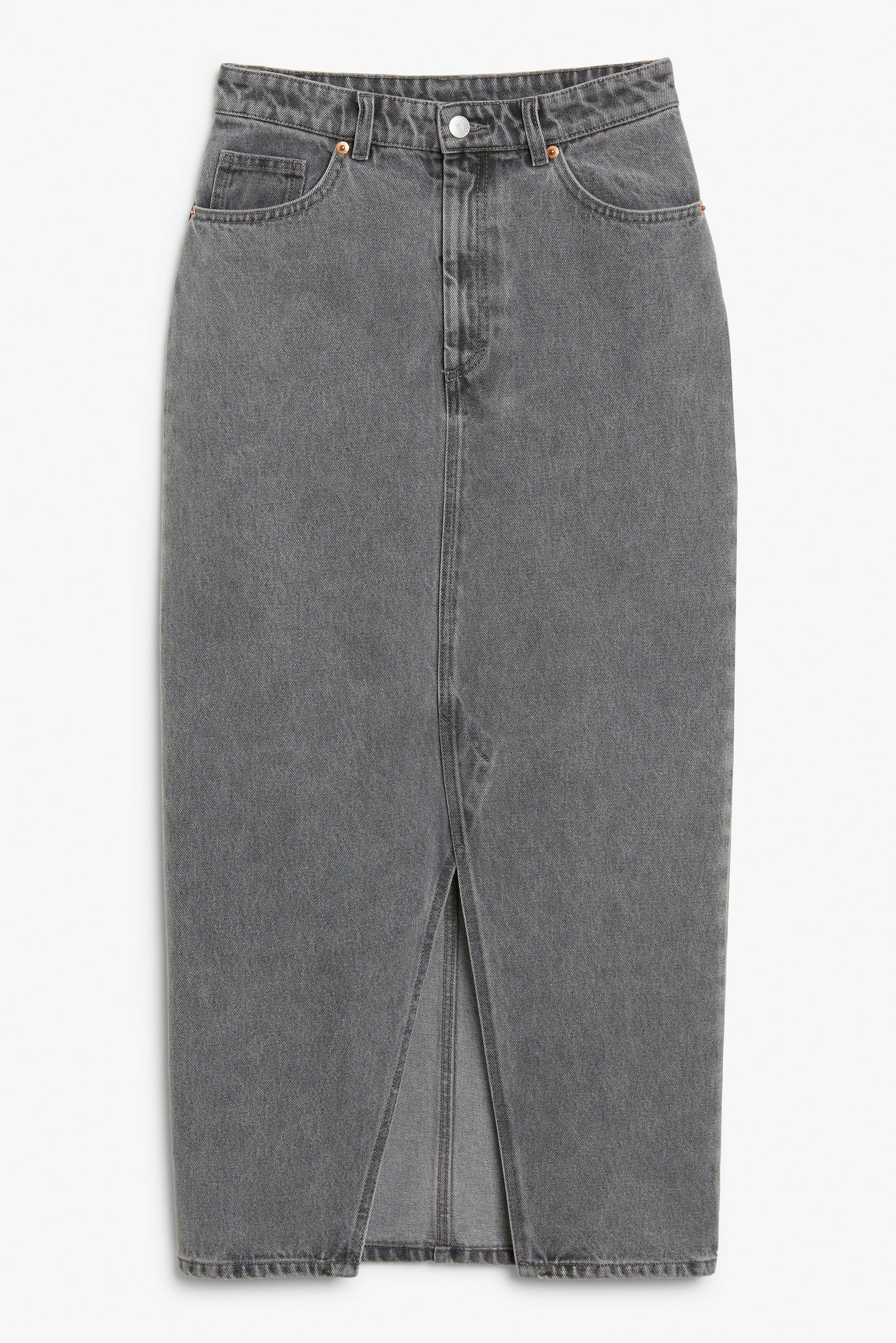 midi denim skirt - Grey | Monki WW