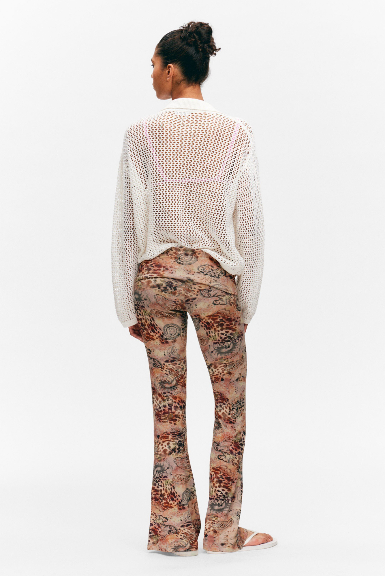 VIP【関税送料無料】希少 O BIANI PRINTED SILK TROUSERS Mandy Printed Satin Trousers - Black Botanical | Baukjen