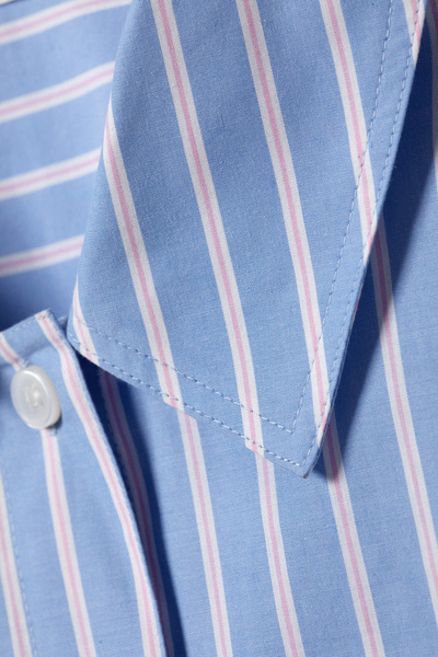専用 OVY Cotton Poplin Pin Check Wide Shi Cotton Poplin Pin Check Wide Shirts (black×gray) | OVY