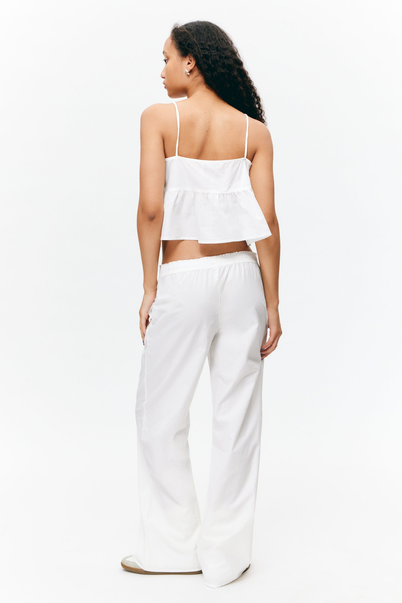 売れ筋商品|||サンクチュアリー カットソー トップス レディース Women's Cotton Pointelle Tie-Front Top White cotton poplin tie-front pyjama top - White | Monki WW