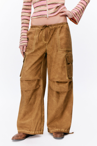 パンツ [MATINKIM]patch pocket washed cargo pants in dark khaki PATCH POCKET WASHED CARGO PANTS IN DARK KHAKI – Matin Kim