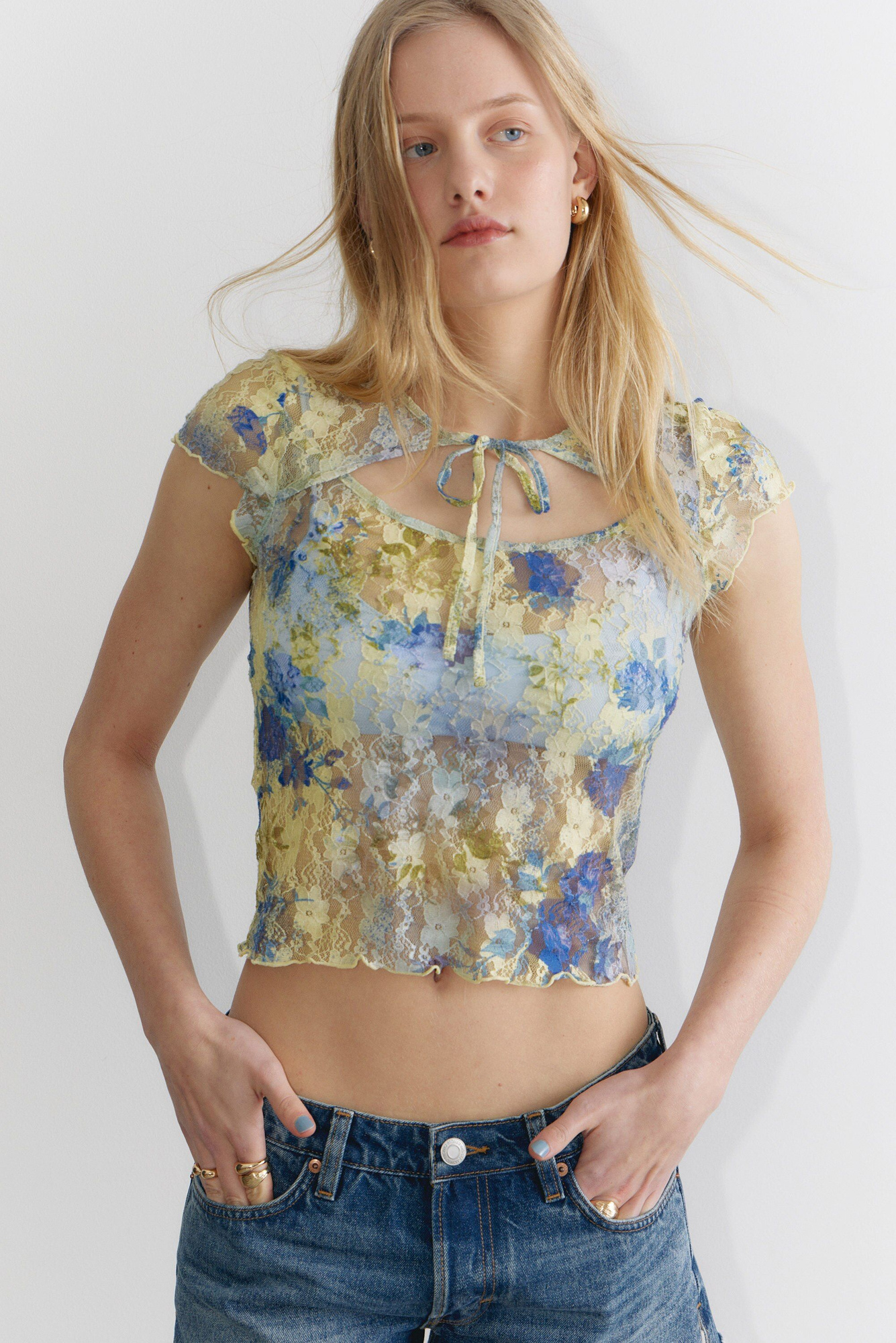 トップス SALE MARGE TOKYO Floral lace cropped Floral lace cropped bustier - MARGE Online Shop