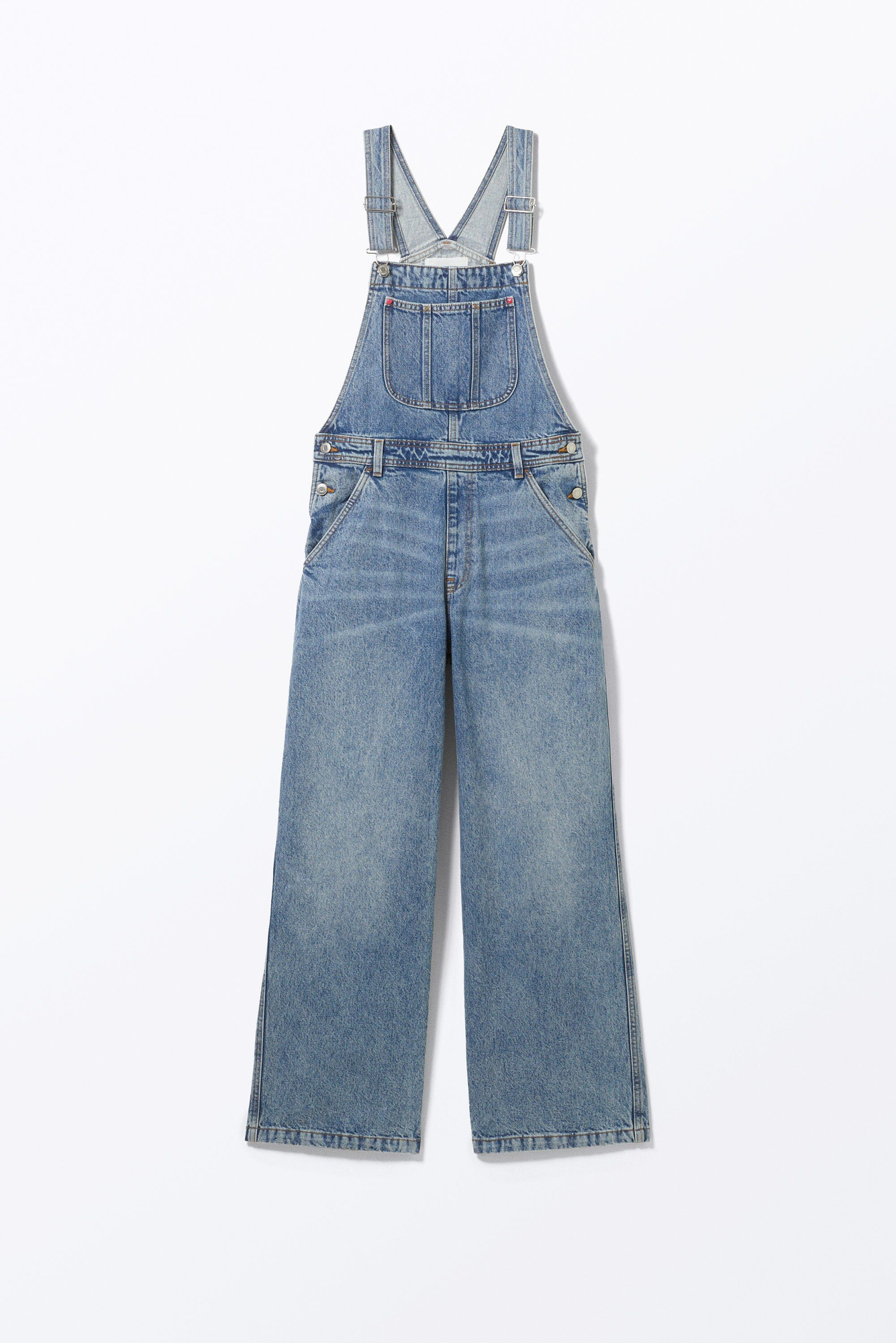 classic cotton denim dungarees - Fresh Blue - Medium Blue