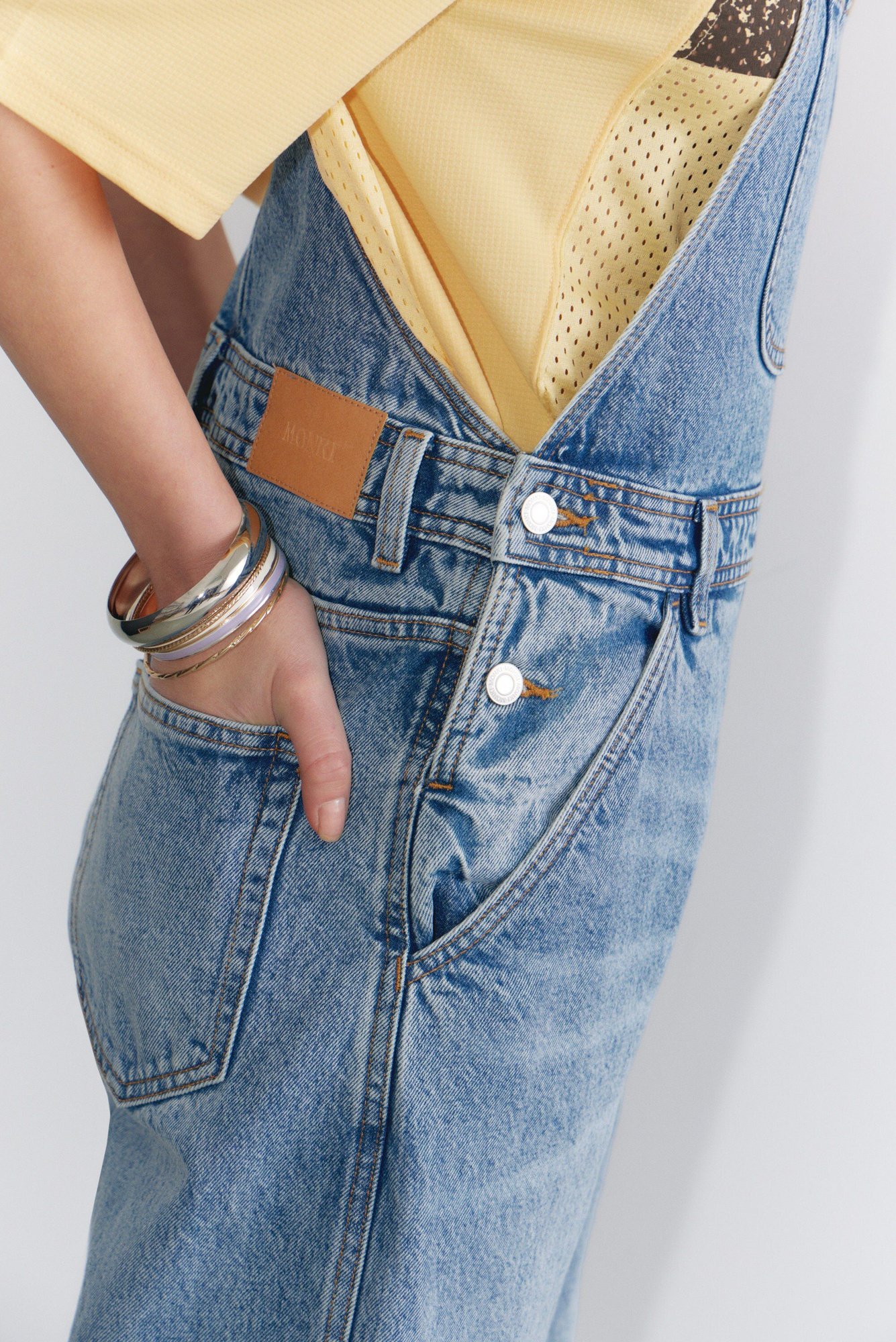 classic cotton denim dungarees - Fresh Blue - Medium Blue