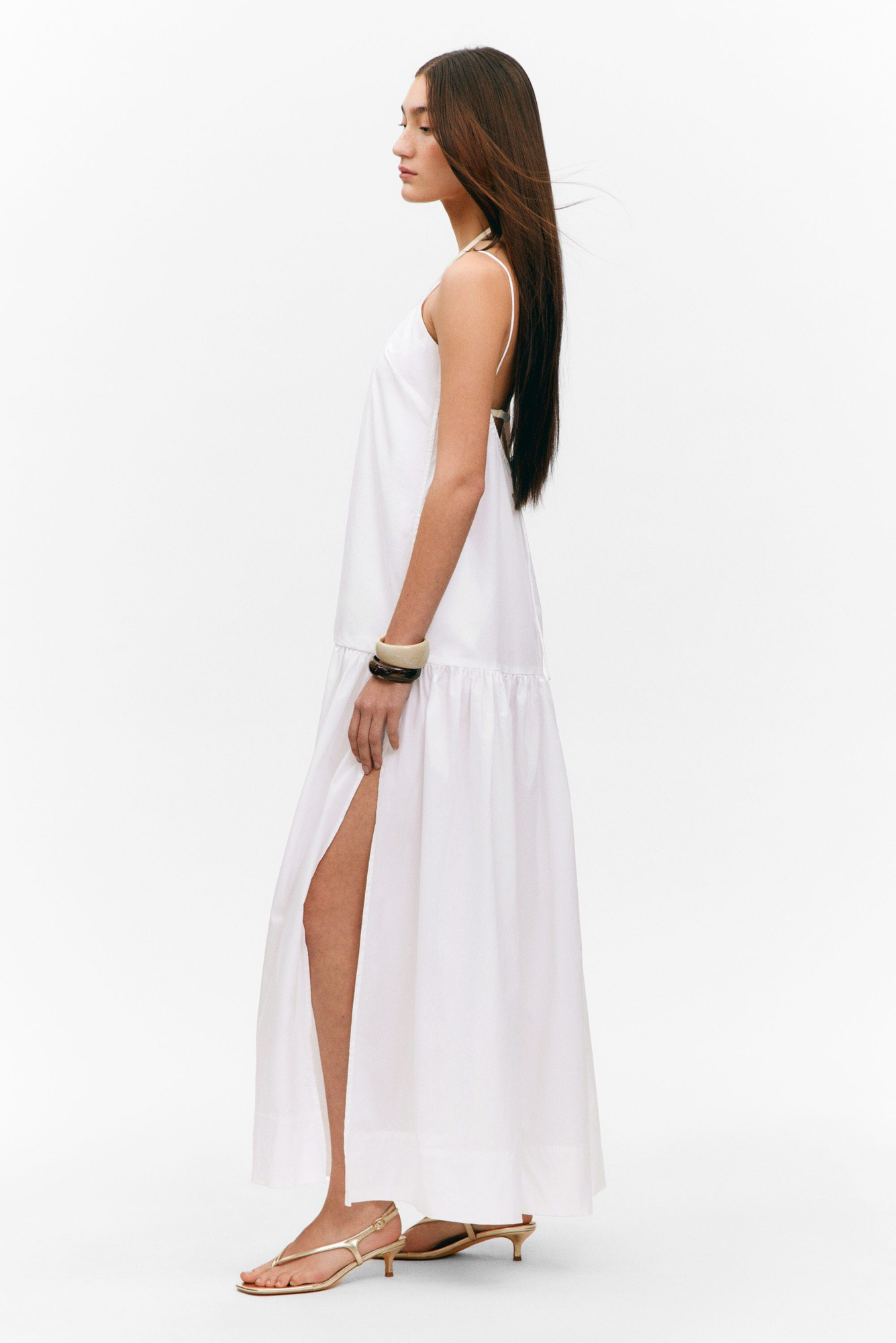 【韓国ブランド】MONOHA：Lightweight cotton tiered maxidress Amazon.com: LOAIHA Women's Cotton Linen Shirt Apricot Dress