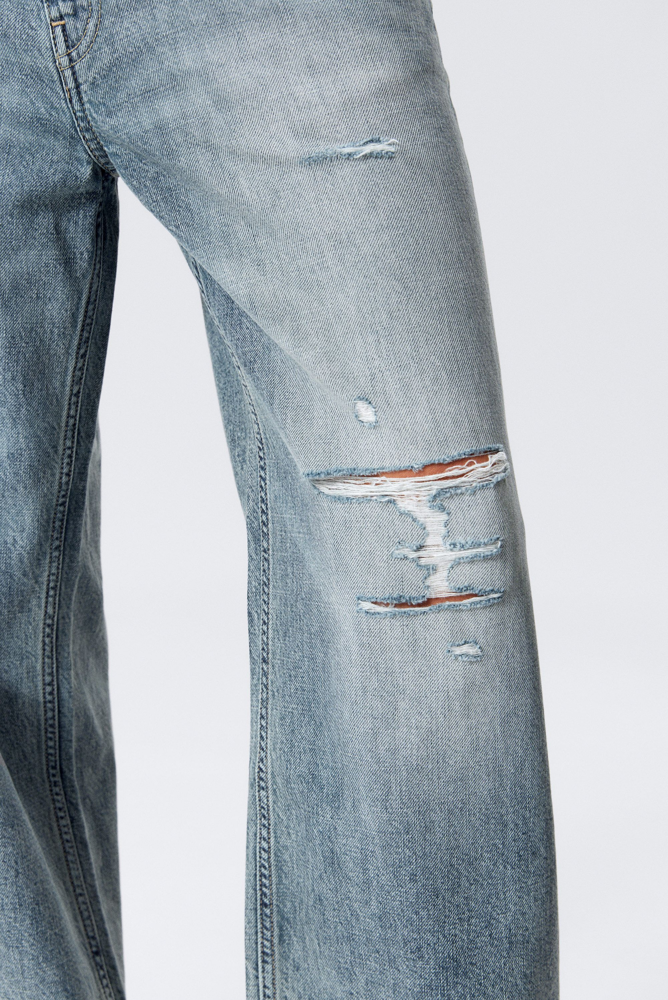 ★2024SS新作★ROMANTIC CROWN★REPAIRED WIDE JEAN Wide Jean — Broken Blue – La Garçonne