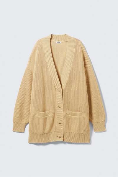 【map.】COTTON V NECK CARDIGAN / BEIGE Mesh Cardigan for Women Daily Deals Casual V Neck Solid