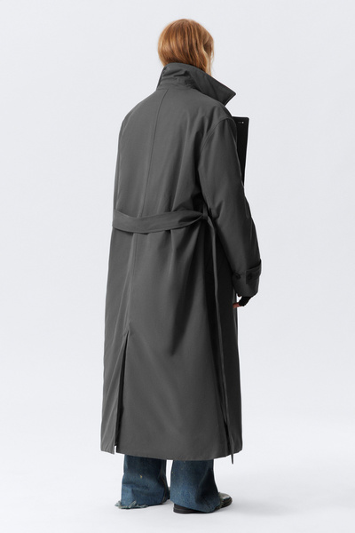 oversized padded trench coat - Dark Grey | Weekday NO