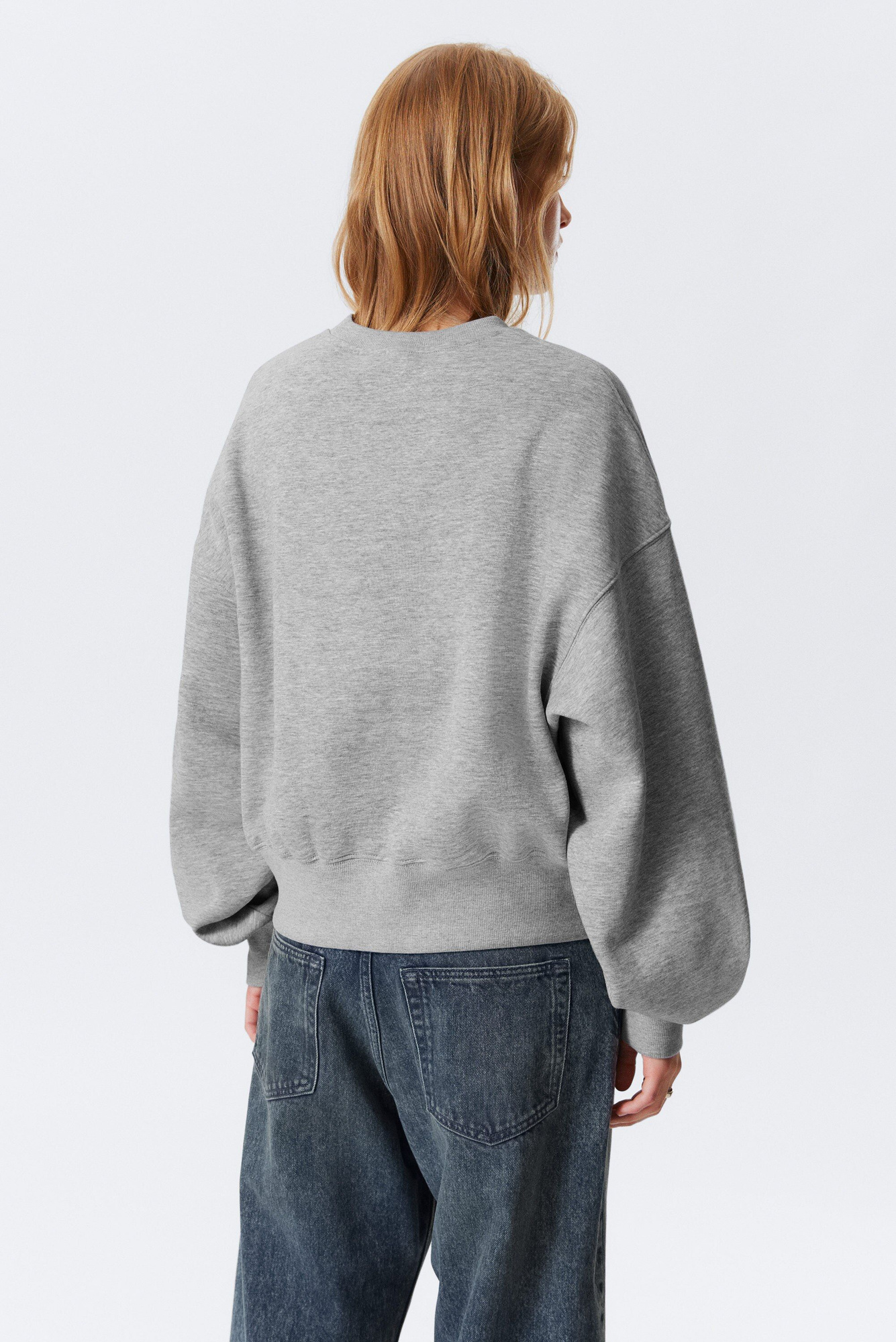 oversized crewneck sweatshirt - Grey Melange | Weekday WW
