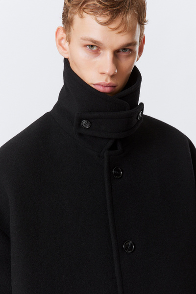 VOAAOV】wool light coat black VOAAOV】wool light coat black VOAAOV